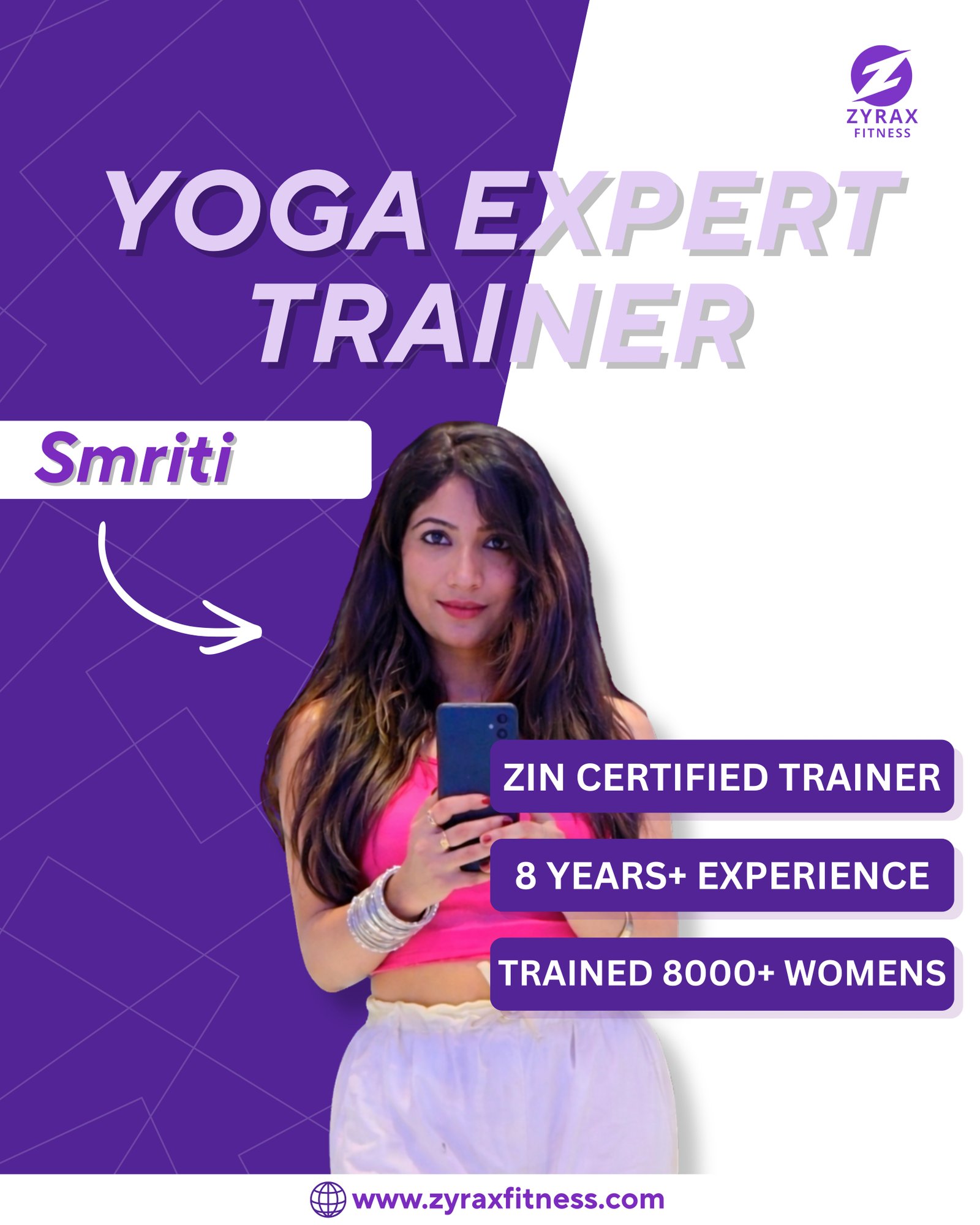 Smriti, Zyrax Yoga Expert Trainer